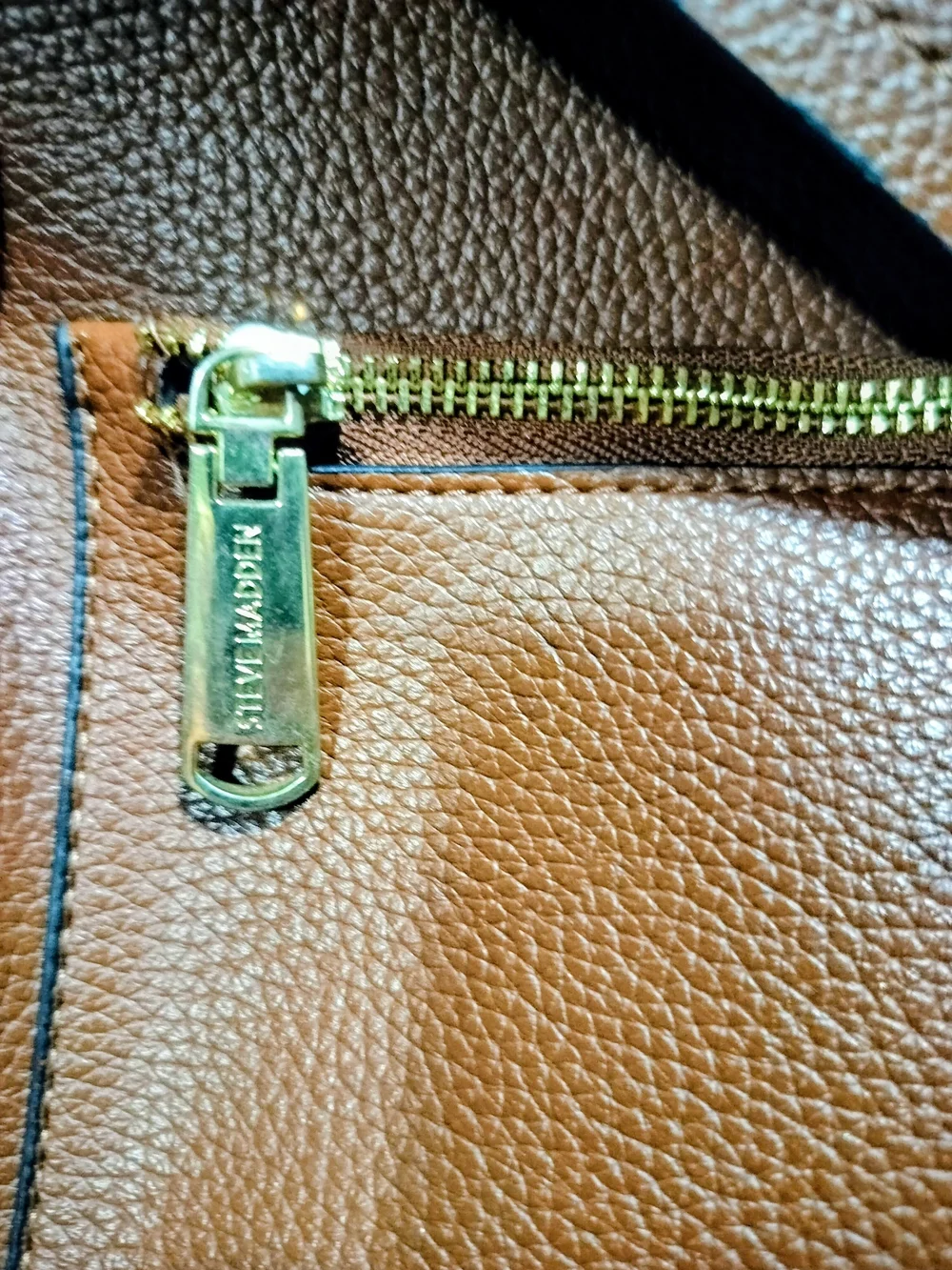 Steve Madden Men's Brown Leather Crossbody Bag